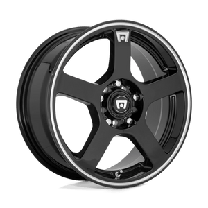 Motegi MR116 FS5 Gloss Black Machined Flange 17x7 +40 5x100|5x114.3mm 72.6mm - WheelWiz