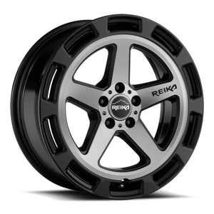 Reika R20 Gloss Black Machine Face 17x8 +38 5x114.3mm 65.1mm