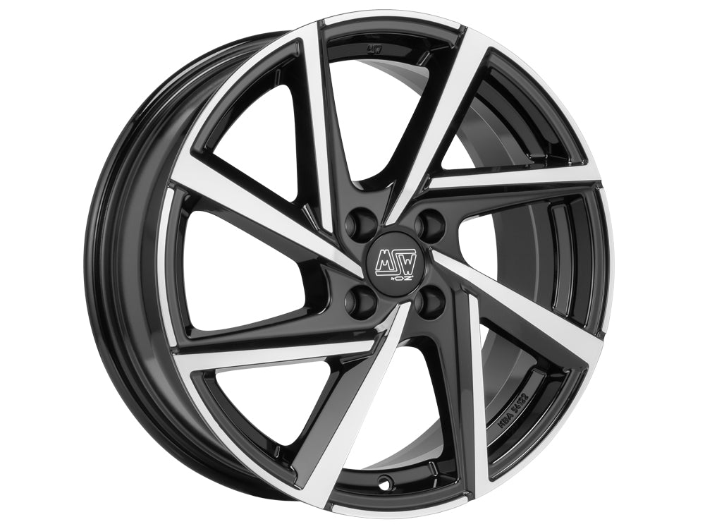 MSW 80-4 GLOSS BLACK FULL POLISHED 17x7 +32 4x108mm 0mm - Wheelwiz