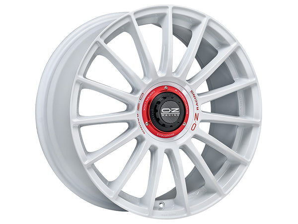 OZ Racing SUPERT EVOLUZ WRC RACE WHITE RED LETTERING 18x8 +35