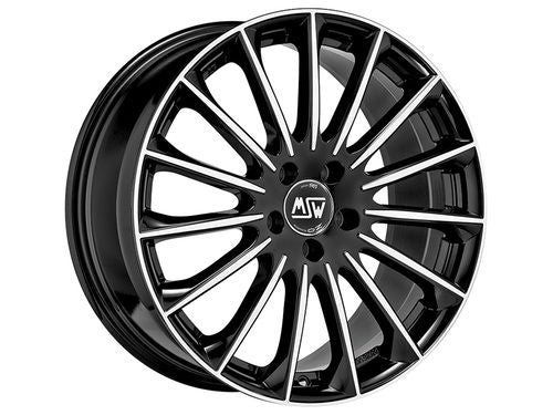 MSW 30 Black Full Polished 19x8.5 CUSTOM 5x120mm - WheelWiz