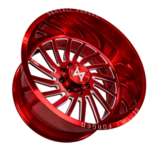 Sentali Forged SF-1 Red Milled 24x16 -99 5x127mm 0mm - WheelWiz