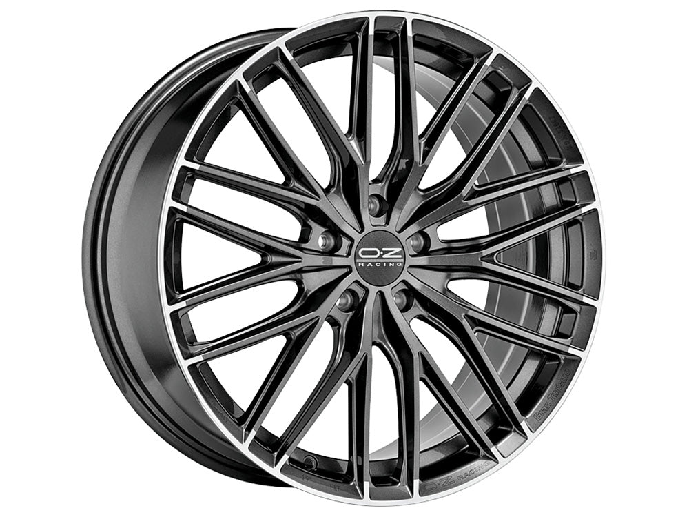 OZ Racing GRAN TURISMO HLT Star Graphite w/ Diamond Lip 20x9.5 CUSTOM 5x112mm - WheelWiz
