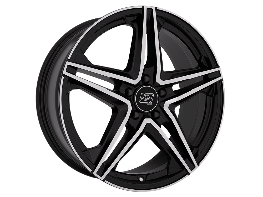 MSW 31 GLOSS BLACK FULL POLISHED 19x7.5 +42 5x112mm 73mm - Wheelwiz