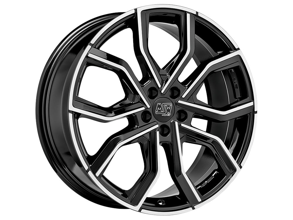 MSW 41 GLOSS BLACK FULL POLISHED 19x8 +45 5x114.3mm 73mm