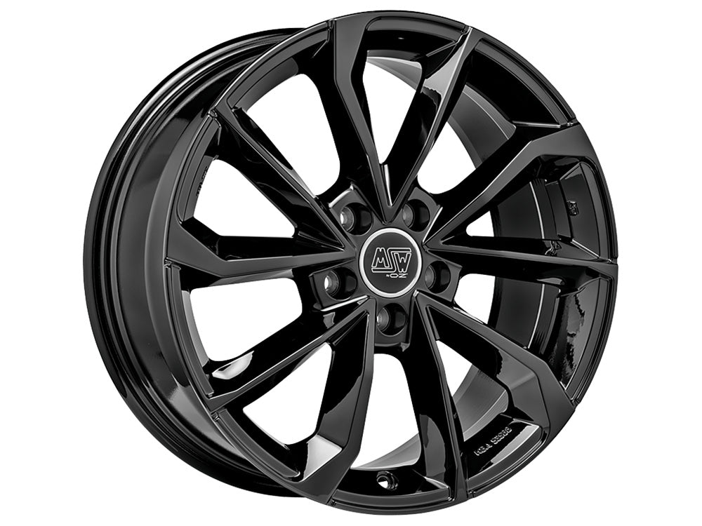 MSW 42 GLOSS BLACK 19x8 +27 5x112mm 73mm - Wheelwiz