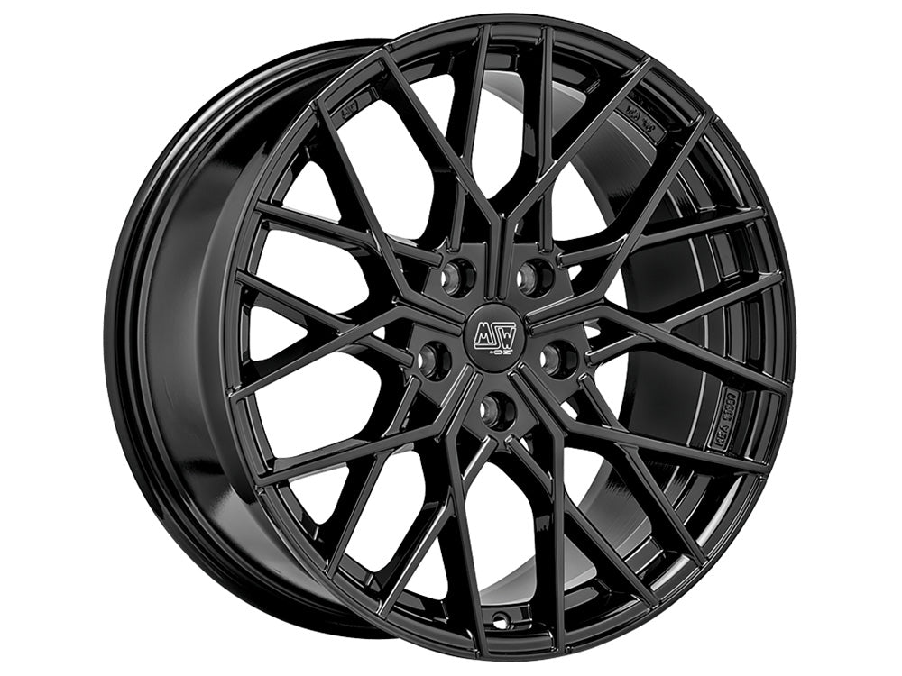 MSW 74 GLOSS BLACK 20x9 +35 5x112mm 73mm - Wheelwiz