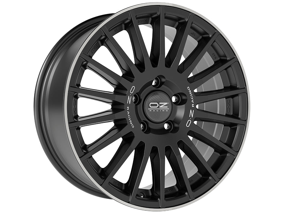 OZ Racing RALLY DESERT MATT BLACK SILVER LET. DIAMOND LIP 18x8 +45 5x120mm 0mm - Wheelwiz
