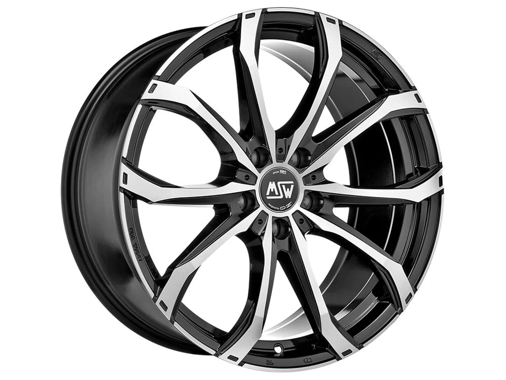 MSW 48 17x7.5 +38 5x114.30 Custom GLOSS BLACK FULL POLISHED - WheelWiz