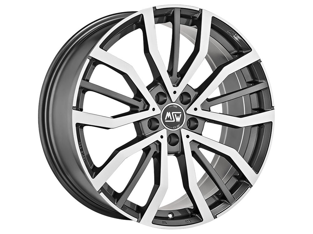 MSW 49 Gloss Gunmetal Full Polished 18x8 CUSTOM 5x114.3mm - WheelWiz