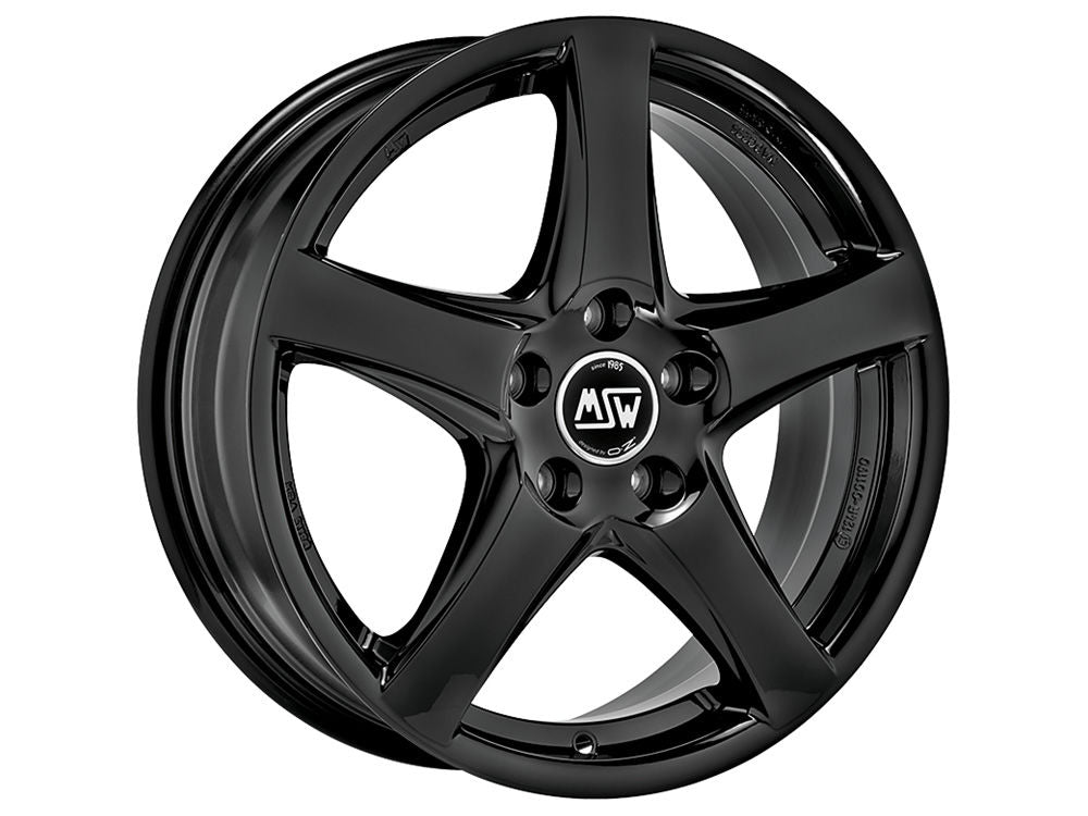 MSW 78 Gloss Black 16x6.5 CUSTOM 5x108mm - WheelWiz