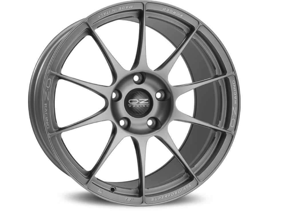 OZ Racing SUPERFORGIATA GRIGIO CORSA CON SCRITTE DI FRESATURA 19x8.5 +37 5x112mm 0mm - Wheelwiz