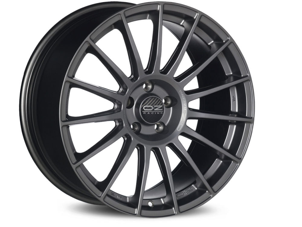OZ Racing SUPERTURISMO LM Matte Graphite w/ Silver Lettering 19x8.5 +38 5x114.3mm 67.04mm - WheelWiz
