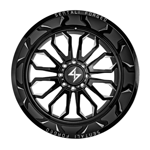 Sentali Forged SF-3 Gloss Black Milled 24x16 -99 6x135mm 0mm - WheelWiz