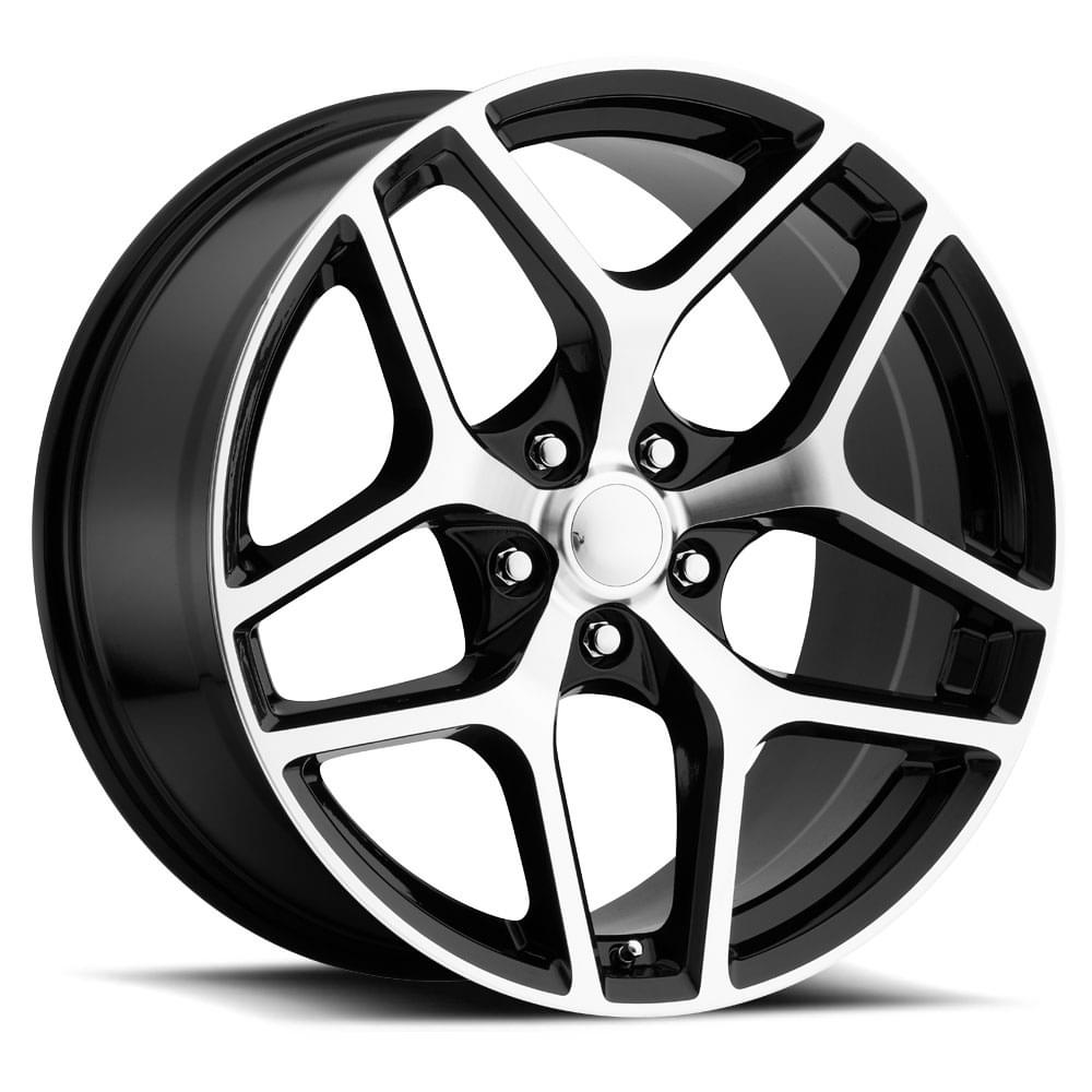 Factory Reproductions FR 27F Gloss Black Machine Face 20x9 +27 5x120mm 66.9mm