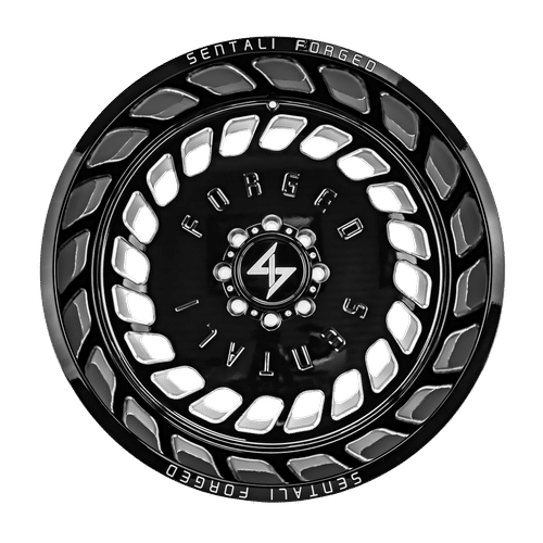 Sentali Forged SF-4 Gloss Black Milled 24x16 -99 6x135mm 0mm - WheelWiz