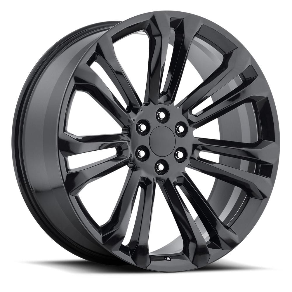 Factory Reproductions FR 55 Gloss Black 22x9 +24 6x139.7mm 78.1mm