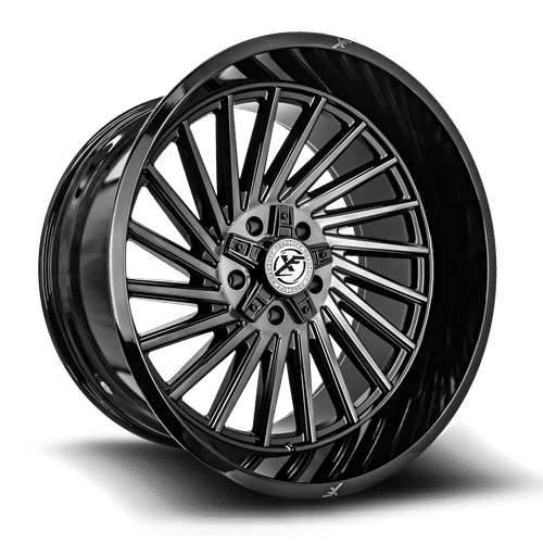 XF Off-Road XF-239GBBRDDT Gloss Black Brushed Double Dark Tint 20x10 -12 8x165.1|8x170mm 125.2mm