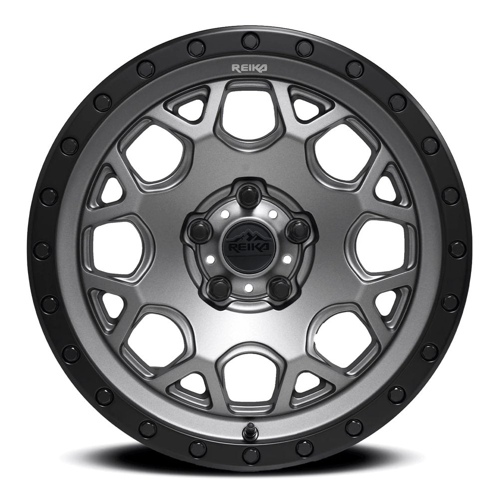 Reika R45 Gunmetal Grey / Satin Black Ring 17x8 +20 5x114.3mm 73.1mm