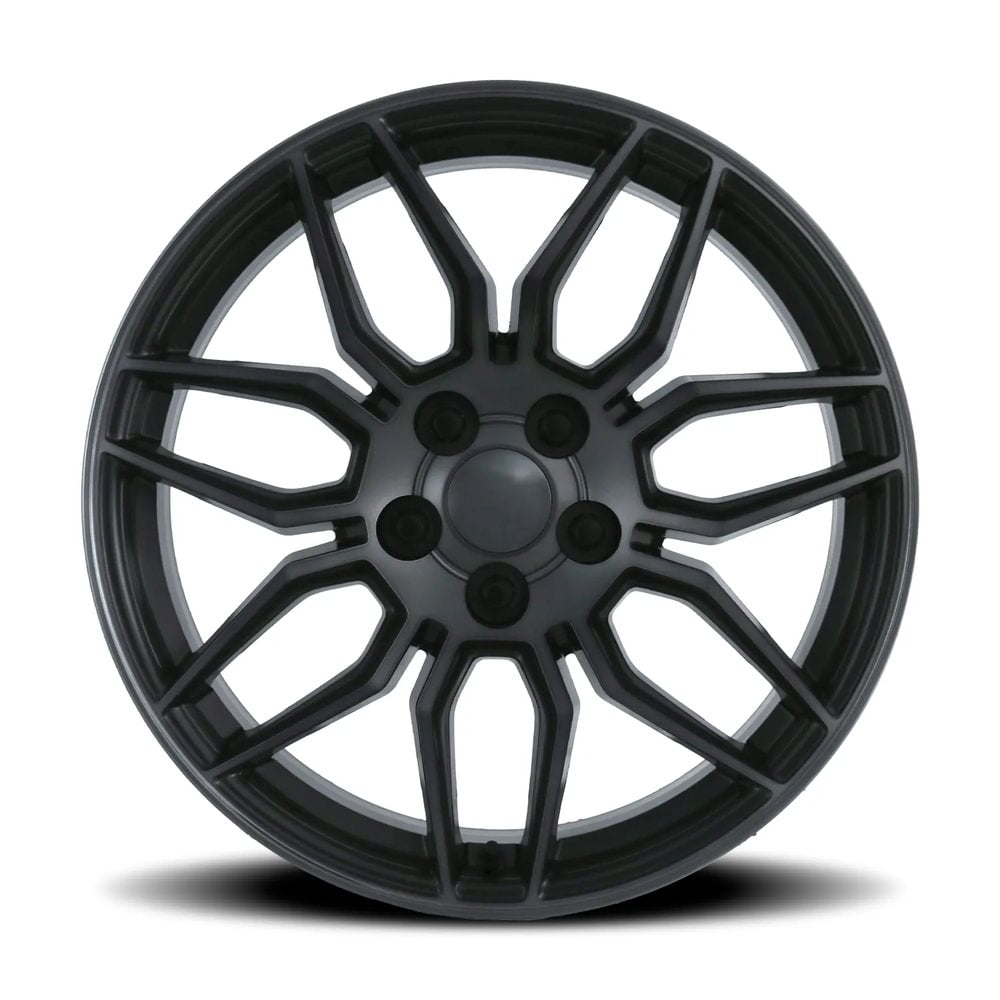 Factory Reproductions FR 401 Satin Titanium Grey Machine Face Wdark Clr 19x10 +40 5x120.65mm 70.3mm