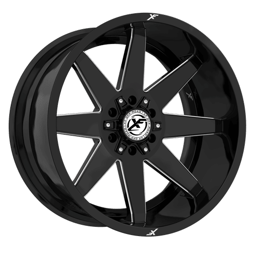 XF Off-Road XF-236 Gloss Black Milled 20x9 +12 8x165.1|8x180mm 125.2mm - Wheelwiz