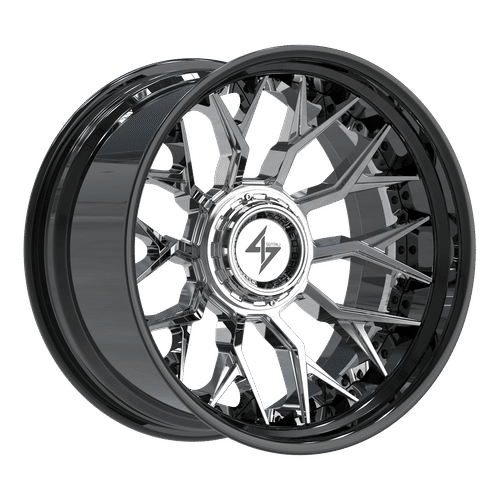 Sentali BFX2 Gloss Black Lip / Chrome Centre 22x12 -44 8x165.1|8x170mm 125.2mm