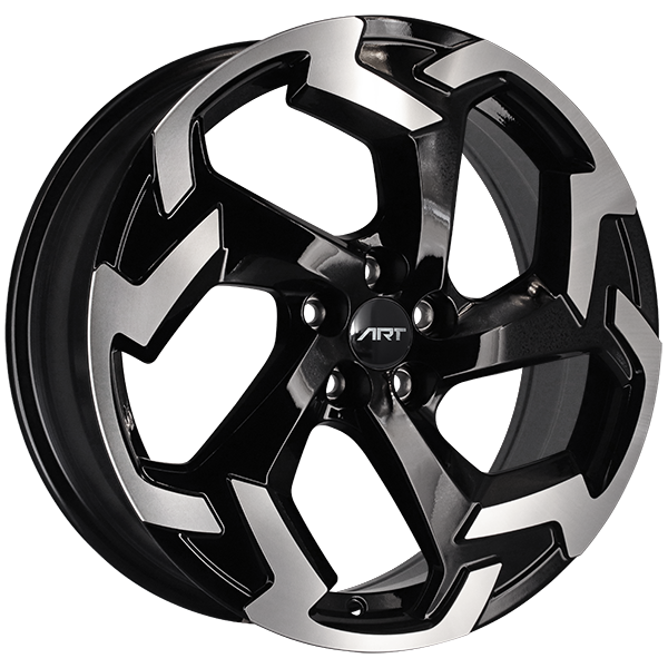 ART Replica REPLICA 221 Gloss Black - Machined Face 17x7 +45 5x100mm 56.1mm - WheelWiz