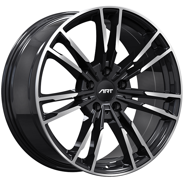 ART Replica REPLICA 228 Gloss Black - Machined Face 19x9.5 +35 5x112mm 66.6mm - Wheelwiz