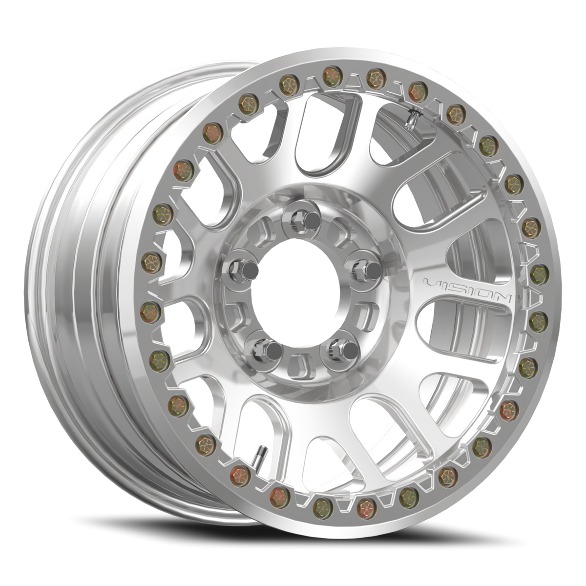 Vision Wheel 111BL Polished 17x9 -12 5x139.7mm 108mm - Wheelwiz