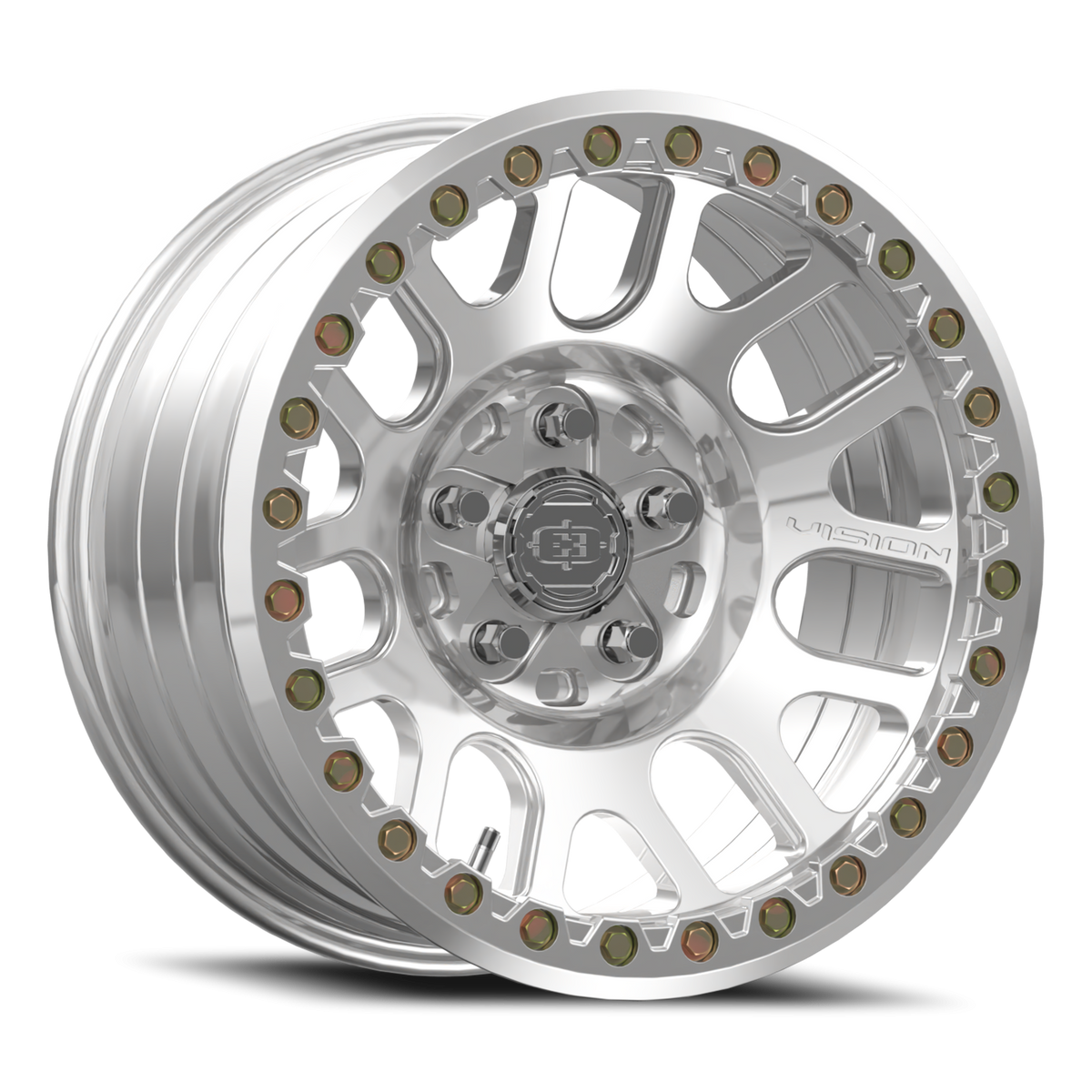 Vision Wheel 111BL Polished 17x9 -12 5x127mm 83mm - Wheelwiz