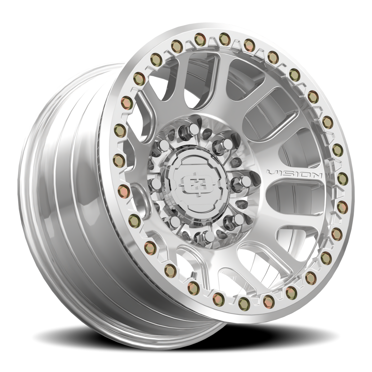 Vision Wheel 111BL Polished 17x9 -12 8x165.1mm 130.8mm - Wheelwiz
