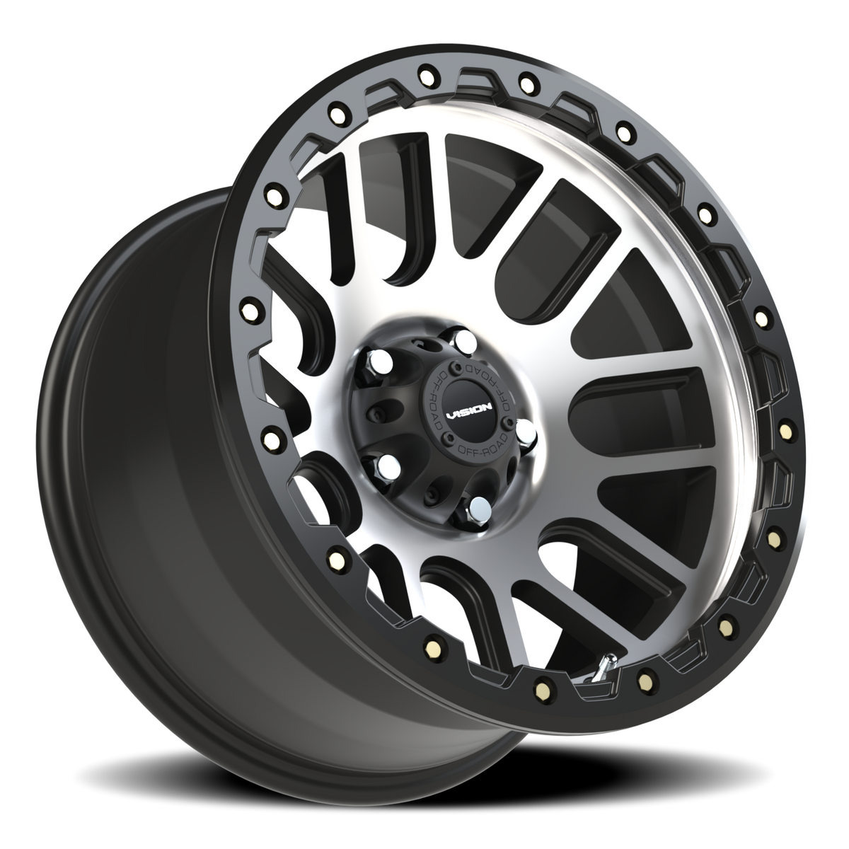 Vision Wheel 111 Matte Black Machined Face 17x9 -12 5x127mm 71.5mm - Wheelwiz