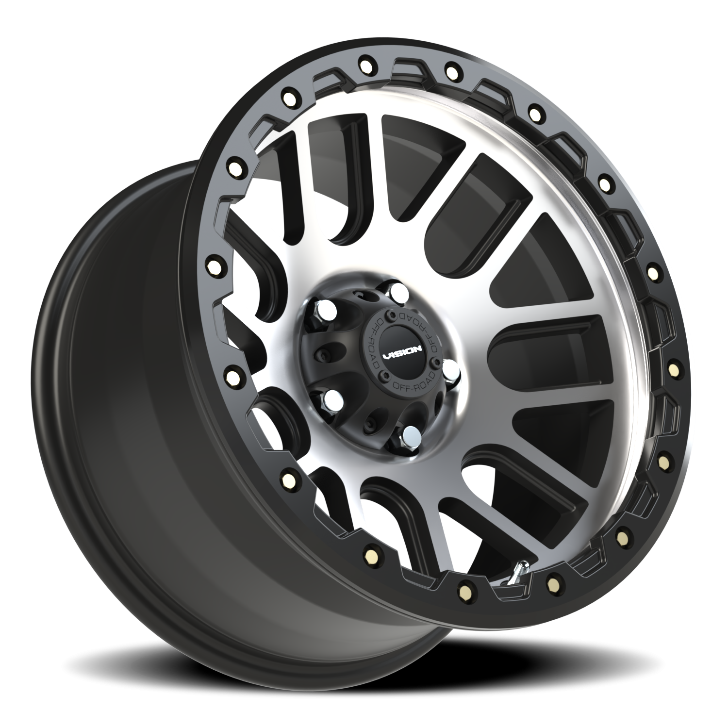 Vision Wheel 111 Matte Black Machined Face 17x9 -12 5x127mm 71.5mm - Wheelwiz