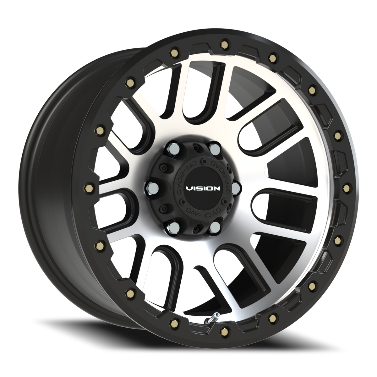 Vision Wheel 111 Matte Black Machined Face 17x9 -12 6x139.7mm 106.2mm - Wheelwiz