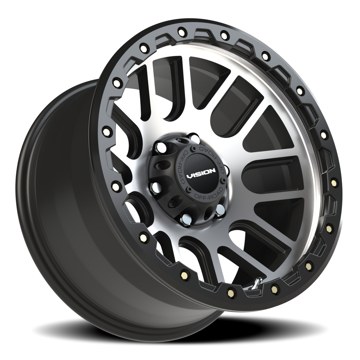 Vision Wheel 111 Matte Black Machined Face 17x9 -12 6x139.7mm 106.2mm - Wheelwiz