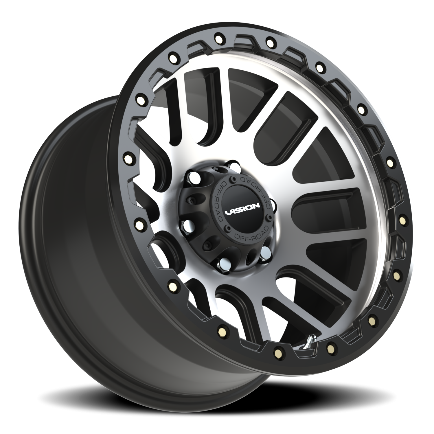 Vision Wheel 111 Matte Black Machined Face 17x9 -12 6x139.7mm 106.2mm - Wheelwiz