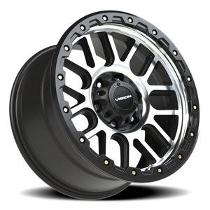 Vision Wheel 111 Matte Black Machined Face 18x9 0 6x139.7mm 106.2mm - Wheelwiz