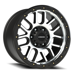 Vision Wheel 111 Matte Black Machined Face 18x9 +18 6x139.7mm 106.2mm - Wheelwiz