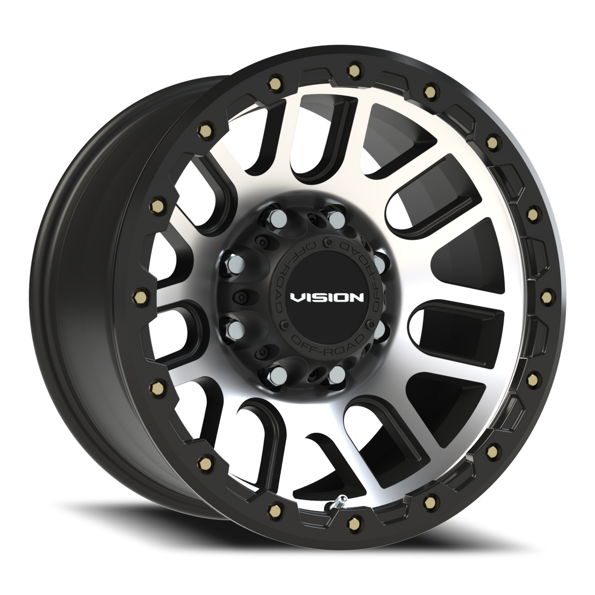 Vision Wheel 111 Matte Black Machined Face 17x9 -12 8x165.1mm 125.2mm - Wheelwiz