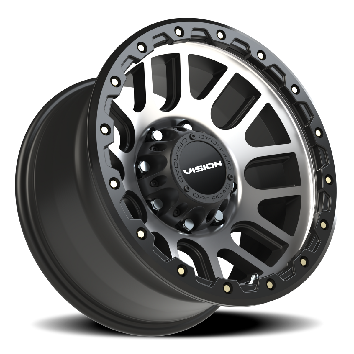 Vision Wheel 111 Matte Black Machined Face 17x9 -12 8x165.1mm 125.2mm - Wheelwiz
