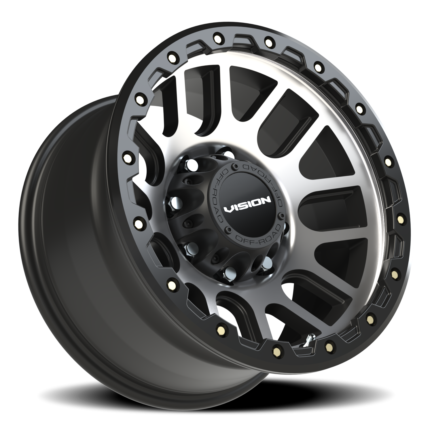 Vision Wheel 111 Matte Black Machined Face 17x9 -12 8x165.1mm 125.2mm - Wheelwiz