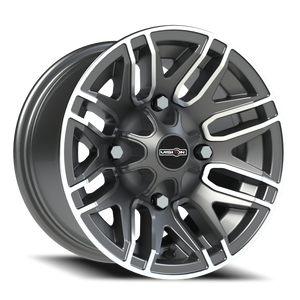 Vision Wheel 112 Gunmetal Machined Face 12x7 +3 4x136mm 110.5mm - Wheelwiz