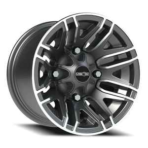 Vision Wheel 112 Gunmetal Machined Face 12x8 -10 4x136mm 110.5mm - Wheelwiz