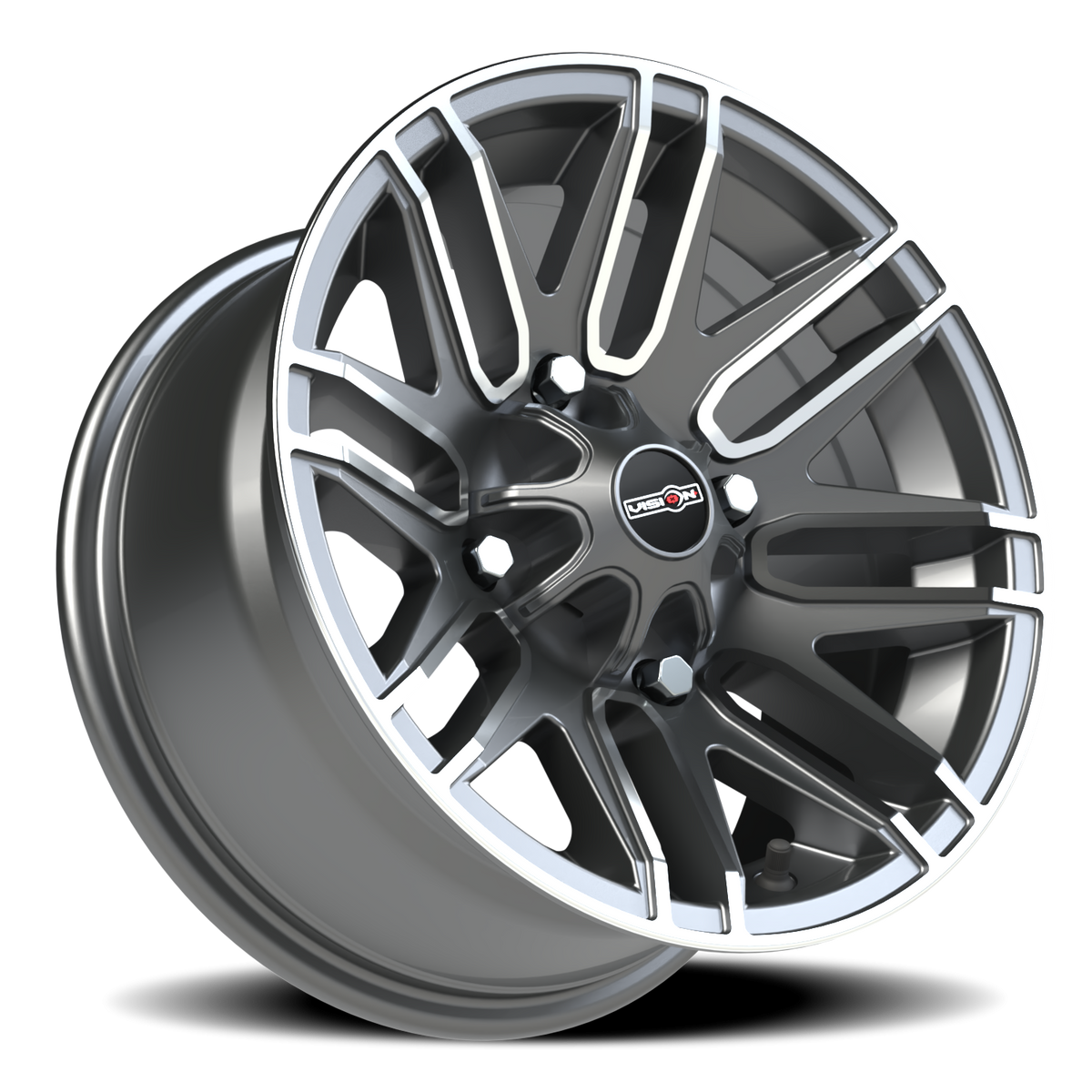 Vision Wheel 112 Gunmetal Machined Face 14x7 +3 4x136mm 110.5mm - Wheelwiz