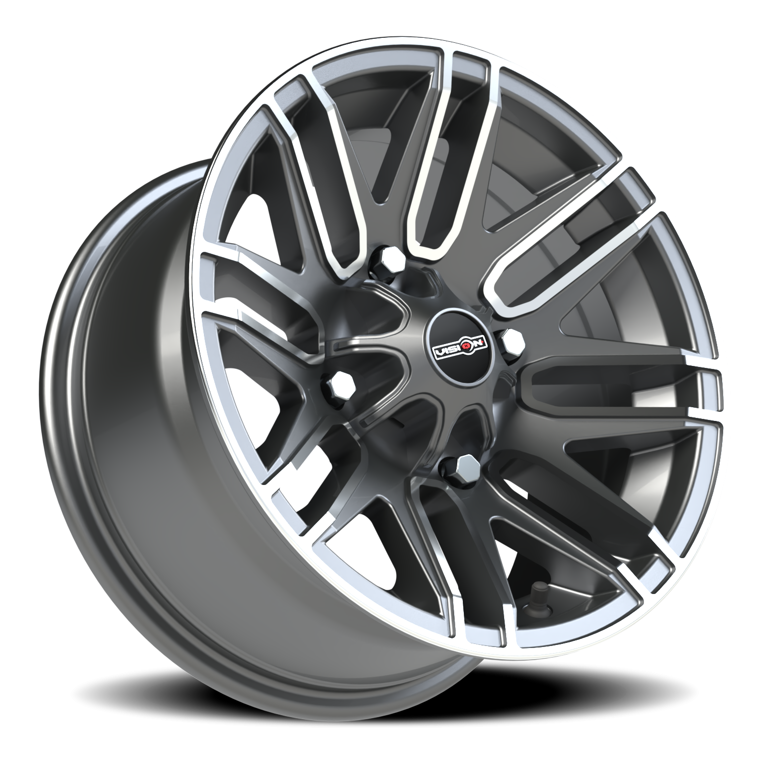 Vision Wheel 112 Gunmetal Machined Face 14x7 +3 4x136mm 110.5mm - Wheelwiz