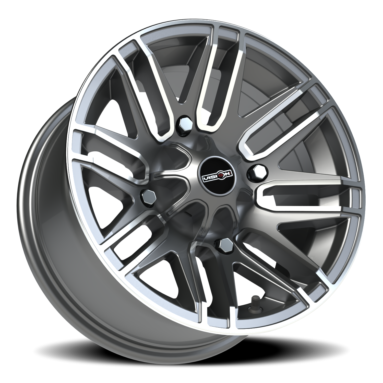 Vision Wheel 112 Gunmetal Machined Face 14x7 +3 4x156mm 131.1mm - Wheelwiz