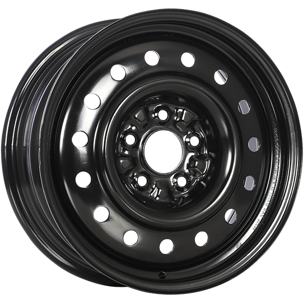 Steel STEEL WHEEL Black E-Coating 16x6.5 +40 5x114.3mm 66.1mm - WheelWiz