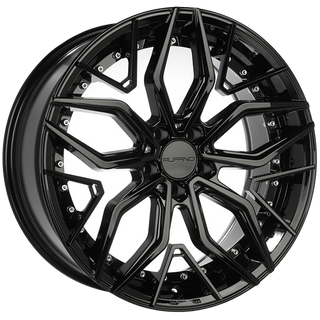 Ruffino VF1 Gloss Black - Chrome Rivets 20x9 +35 5x114.3mm 73.1mm