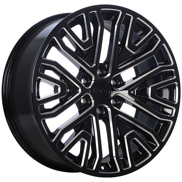 ART Replica Replica 176 Gloss Black - Milled Edge 22x9 +28 6x139.7mm 77.8mm - WheelWiz