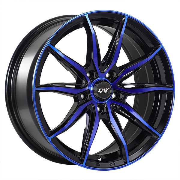 DAI FRANTIC Gloss Black - Machined Face - Blue Face 15x6.5 +38 5x114.3mm 67.1mm - WheelWiz